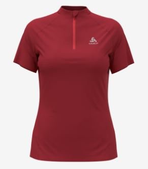 T/SHIRT CREW NECK S/S 1/2 ZIP ESSENTIAL - AMERICAN BEAUTY
