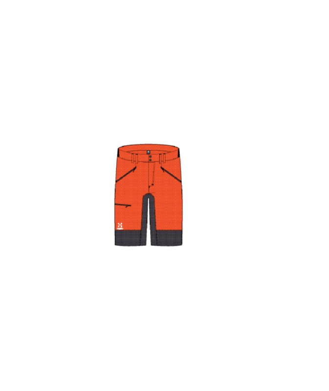 MID SLIM SHORTS MEN - FLAME ORANGE/MAGNETITE