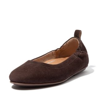 ALLEGRO SUEDE BALLERINAS - CHOCOLATE BROWN 