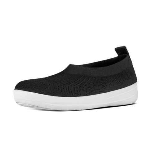 ÜBERKNIT TM SLIP-ON BALLERINA WITH BOW - BLACK CO