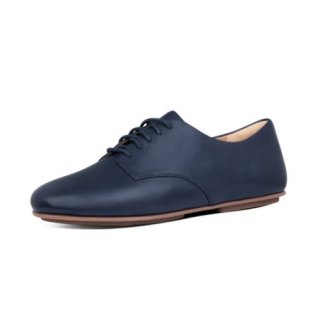 ADEOLA LEATHER LACE UP DERBYS - MIDNIGHT NAVY CO AW01