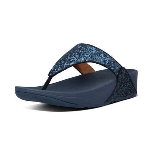 LULU GLITTER TOE THONGS - MIDNIGHT NAVY