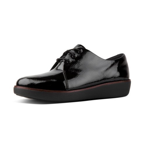 DERBY CRINKLE PATENT - BLACK