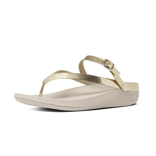 FLIP TM LEATHER SANDAL - Gold Mirror