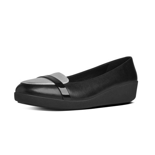 F-POP TM LOAFER - Black/Silver mirror