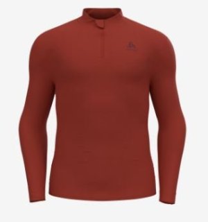 BL TOP TURTLE NECK L/S HALF ZIP MERINO 2 - KETCHUP