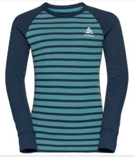 BL TOP CREW NECK L/S ACTIVE WARM ECO KID - BLUE WING TEAL / REEF WATERS