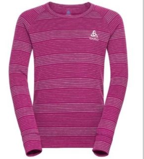 SET LONG ACTIVE WARM ECO SET - ODLO STEEL GREY MELANGE  / FESTIVAL FUCHSIA