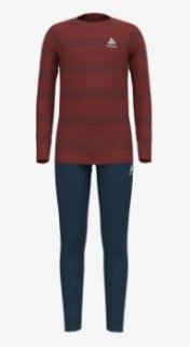 SET LONG ACTIVE WARM ECO SET - BLUE WING TEAL / KETCHUP