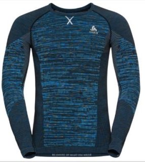 BL TOP CREW NECK L/S BLACKCOMB ECO - INDIGO BUNTING / SPACE DYE