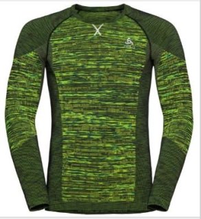 BL TOP CREW NECK L/S BLACKCOMB ECO - LIME GREEN / SPACE DYE