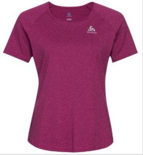 T_SHIRT CREW NECK S/S RUN EASY 365 - FESTIVAL FUCHSIA MELANGE
