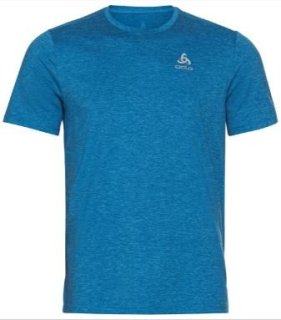 T_SHIRT CREW NECK S/S RUN EASY 365 - INDIGO BUNTING MELANGE
