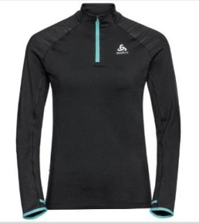 MID LAYER 1/2 ZIP AXALP CERAMIWARM - BLACK / POLYNYA