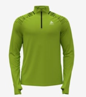 MID LAYER 1/2 ZIP AXALP CERAMIWARM - LIME GREEN / BLACK