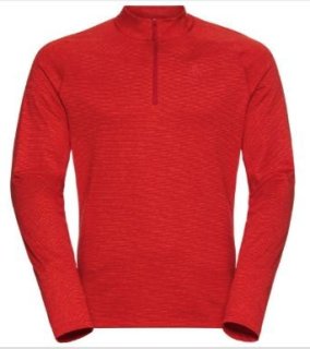 MID LAYER 1/2 ZIP SESVENNA - CHINESE RED MELANGE