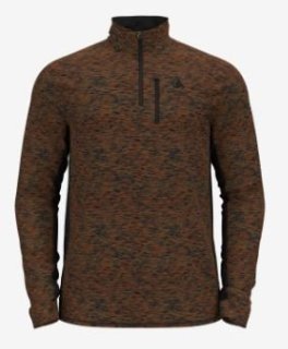 MID LAYER 1/2 ZIP BERRA SL - ORANGE RUST / SPACE DYE
