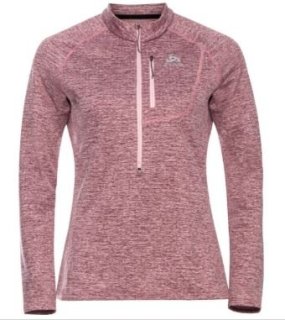 MID LAYER 1/2 ZIP TENCIA - RASPBERRY FUDGE MELANGE