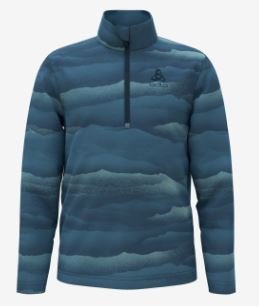 MID LAYER 1/2 ZIP ROY KIDS GRAPHIC - BLUE WING TEAL