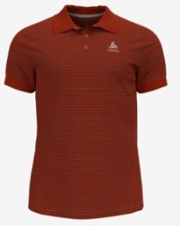 POLO SHIRT S/S NIKKO DRY - KETCHUP / ANDORRA STRIPES