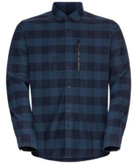 SHIRT L/S HALDEN CHECK - DARK SAPPHIRE / BLUE WING TEAL
