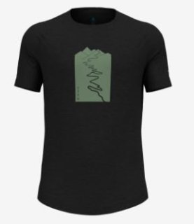T/SHIRT CREW NECK S/S ASCENT PW 130 TRAI - BLACK MELANGE
