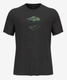 T/SHIRT CREW NECK S/S LEMA LAKE - BLACK MELANGE