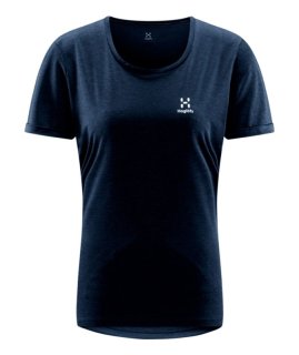 RIDGE HIKE TEE WOMEN - TARN BLUE SOLID
