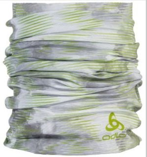 TUBE ACTIVE LIGHT PRINT - ODLO CONCRETE GREY / LIME GREEN