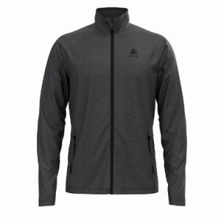 MID LAYER FULL ZIP ROY - SHALE GREY / BLACK STRIPES