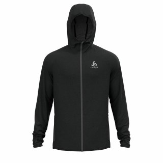 MID LAYER HOODY RUN EASY 365 - BLACK MELANGE