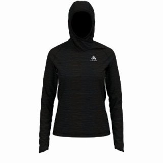 MID LAYER HOODY RUN EASY WARM - BLACK MELANGE