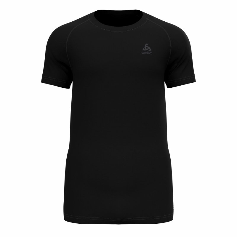 BL TOP CREW NECK S/S ACTIVE F_DRY LIGHT - BLACK