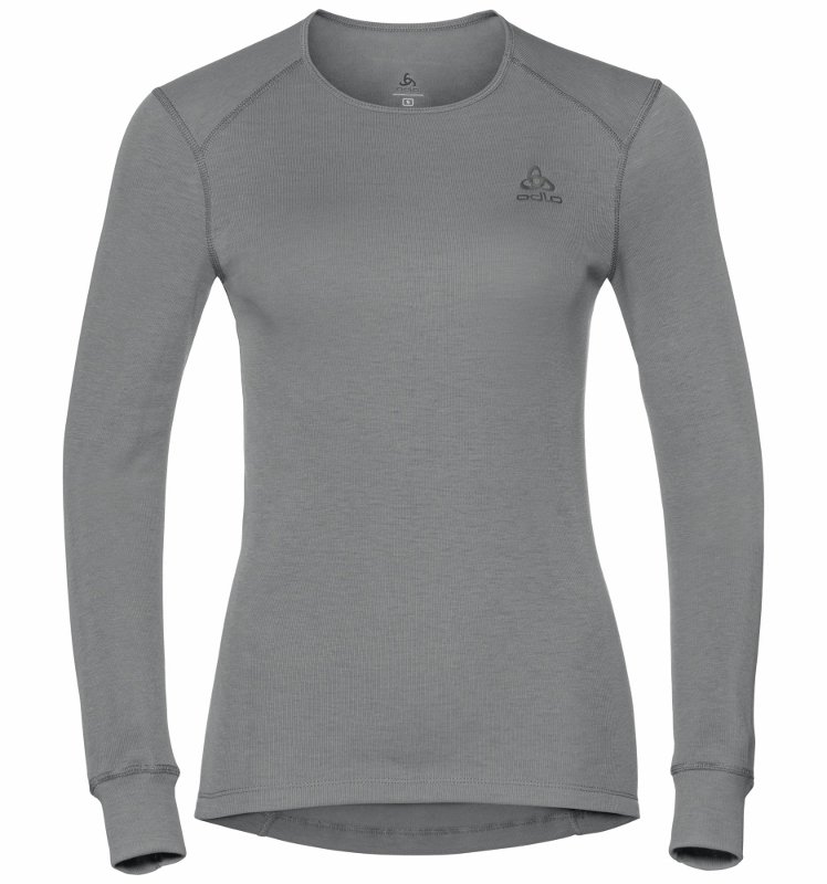 BL TOP CREW NECK L/S ACTIVE WARM ECO - GREY MELANGE
