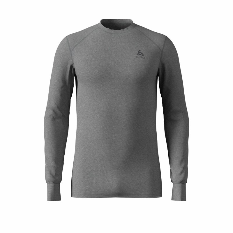 BL TOP CREW NECK L/S ACTIVE WARM ECO - GREY MELANGE