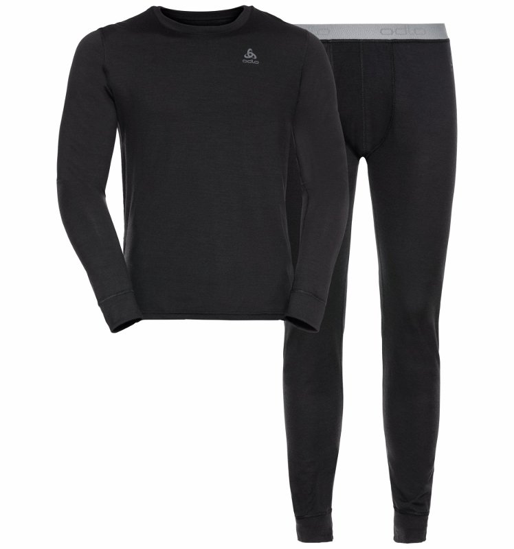 SET LONG MERINO 200 - BLACK / BLACK